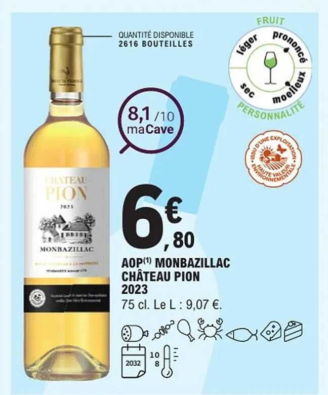 AOP(1) MONBAZILLAC CHÂTEAU PION 2023