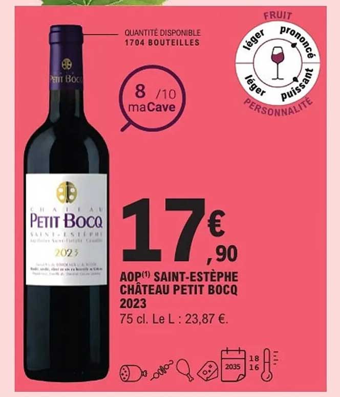 AOP(1) SAINT-ESTÈPHE CHÂTEAU PETIT BOCQ 2023