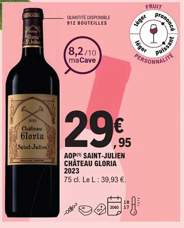 AOP(1) SAINT-JULIEN CHÂTEAU GLORIA 2023