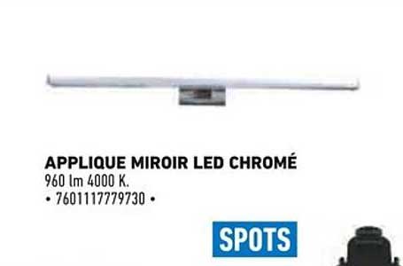 APPLIQUE MIROIR LED CHROMÉ