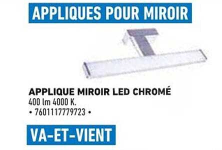 APPLIQUE MIROIR LED CHROMÉ