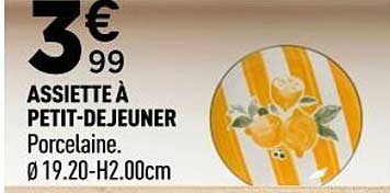 ASSIETTE À PETIT-DÉJEUNER