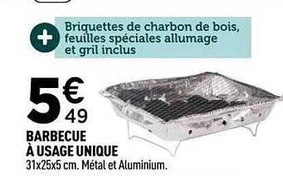 BARBECUE À USAGE UNIQUE