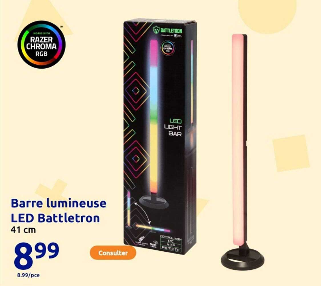 Barre lumineuse LED Battletron 41 cm