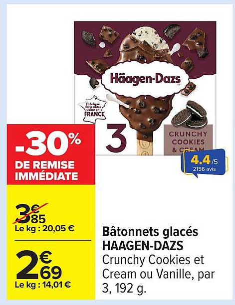 Bâtonnets glacés HAAGEN-DAZS
