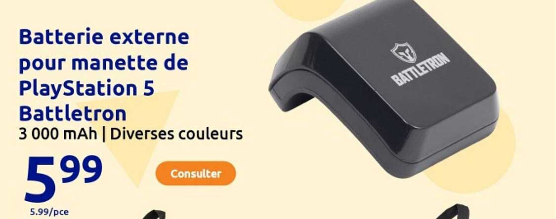 Batterie externe pour manette de PlayStation 5 Battletron