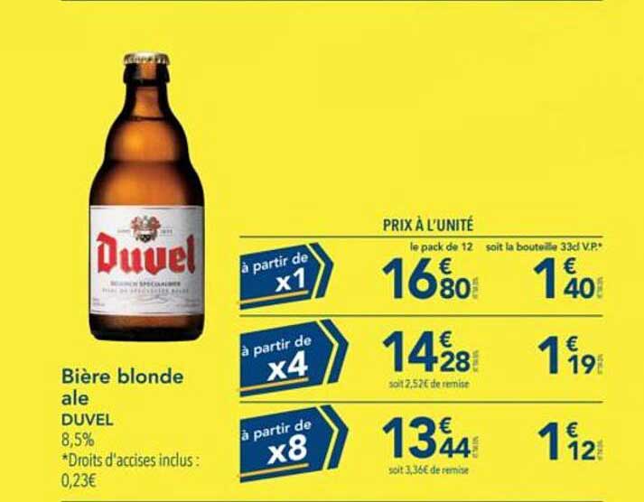 Bière blonde ale DUVEL