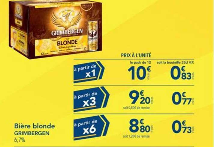Bière blonde GRIMBERGEN
