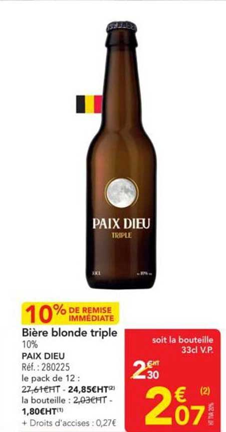 Bière blonde triple 10%