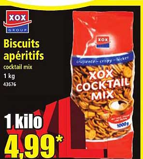 Biscuits apéritifs cocktail mix