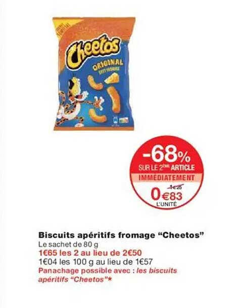 Biscuits apéritifs fromage "Cheetos"