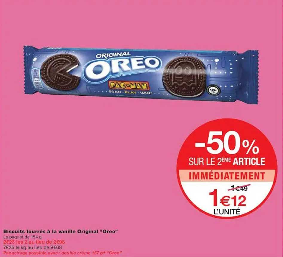 Biscuits fourrés à la vanille Original "Oreo"