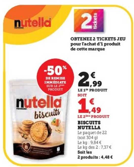 BISCUITS NUTELLA
