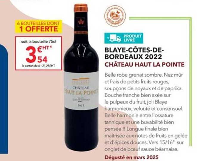 BLAYE-CÔTES-DE-BORDEAUX 2022 CHÂTEAU HAUT LA POINTE