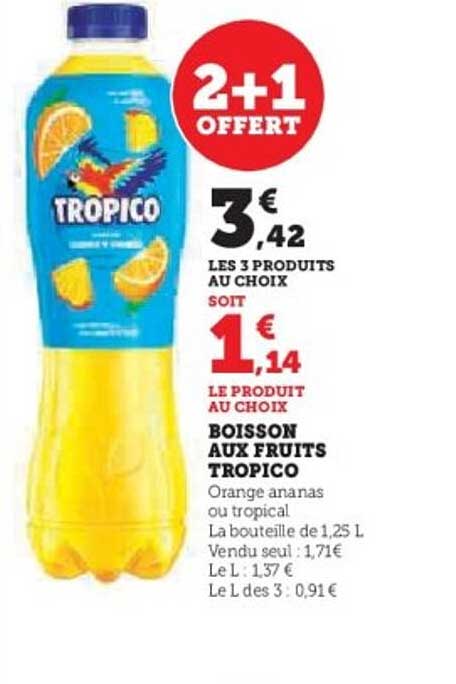 BOISSON AUX FRUITS TROPICO