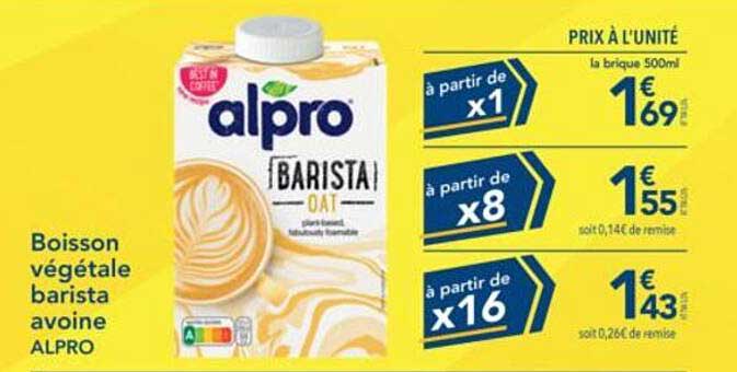 Boisson végétale barista avoine ALPRO