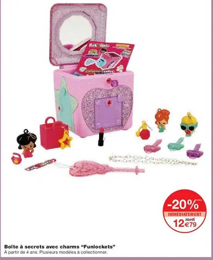 Boîte à secrets avec charms "Funlockets"