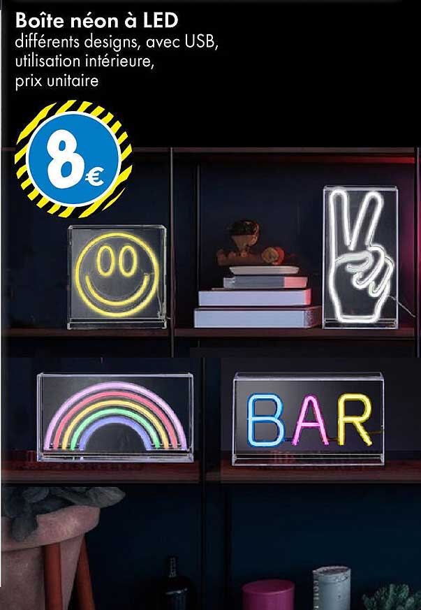 Boîte néon à LED