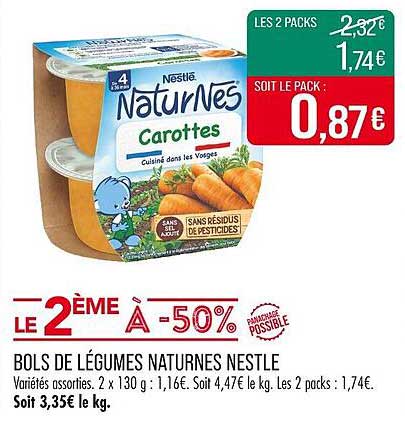 BOLS DE LÉGUMES NATURNES NESTLÉ