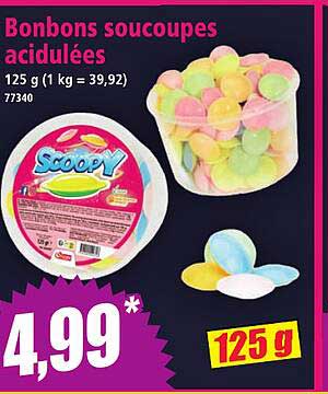 Bonbons soucoupes acidulées