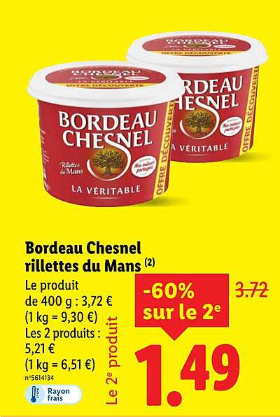 Bordeau Chesnel rillettes du Mans