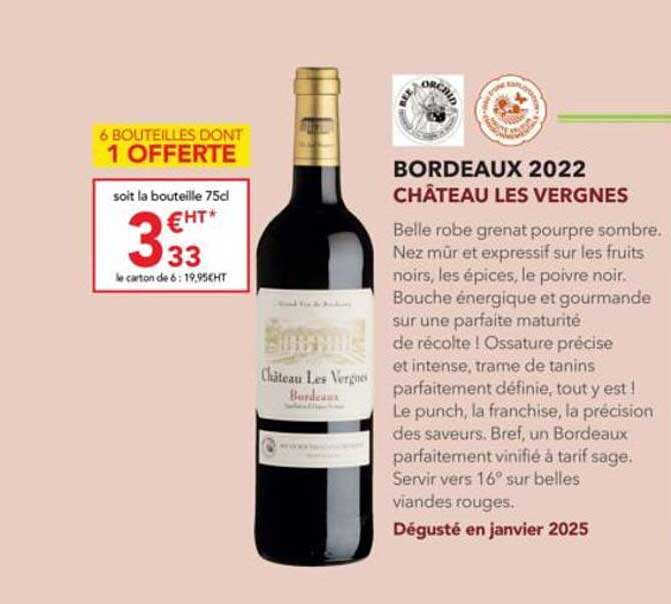 Bordeaux 2022 Château Les Vergnes