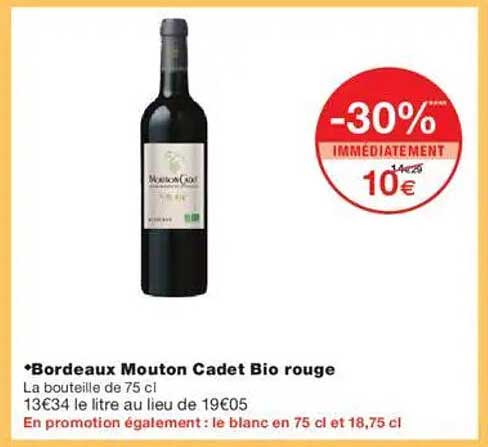 Bordeaux Mouton Cadet Bio rouge