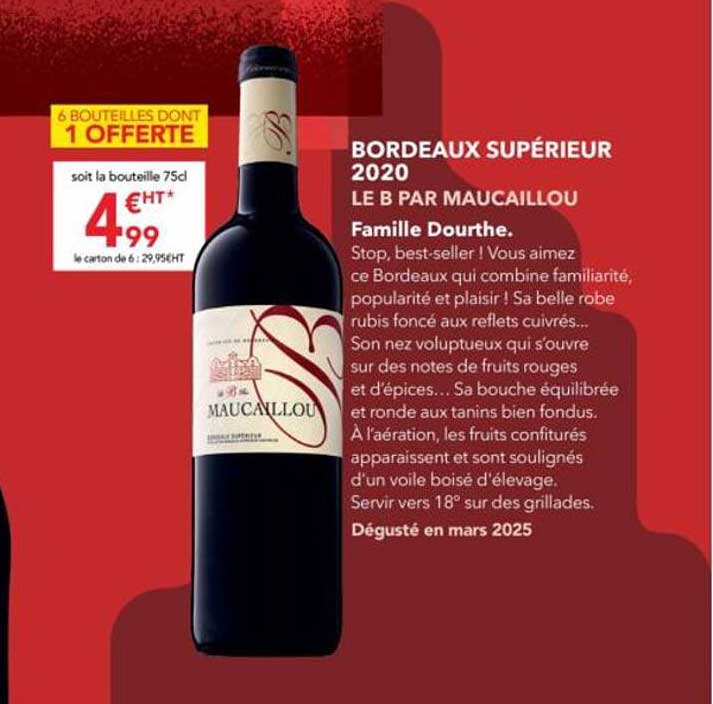 BORDEAUX SUPÉRIEUR 2020 LE B PAR MAUCAILLOU