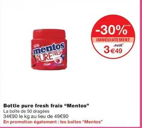 Bottle pure fresh frais “Mentos”