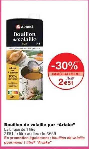 Bouillon de volaille pur "Ariaké"
