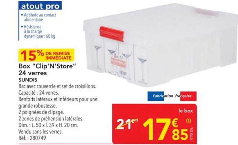 Box "Clip'N'Store" 24 verres