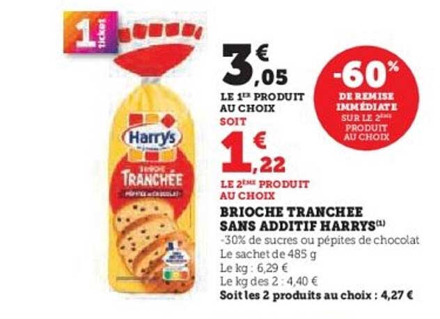 Brioche Tranchée sans additif Harry's