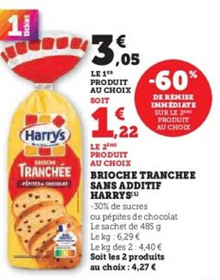 BRIOCHE TRANCHEE SANS ADDITIF HARRY'S