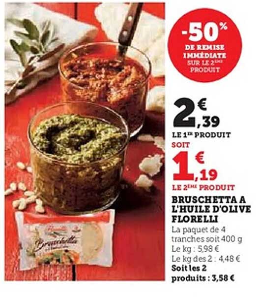 BRUSCHETTA À L'HUILE D'OLIVE FLORELLI