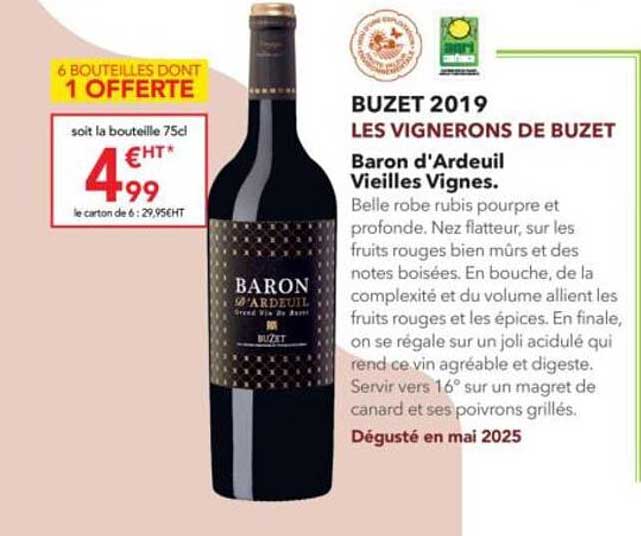 BUZET 2019 LES VIGNERONS DE BUZET
