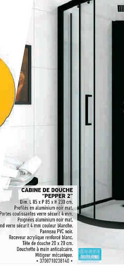 CABINE DE DOUCHE "PEPPER 2"