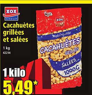 Cacahuètes grillées et salées