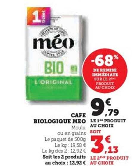 CAFE BIOLOGIQUE MEO