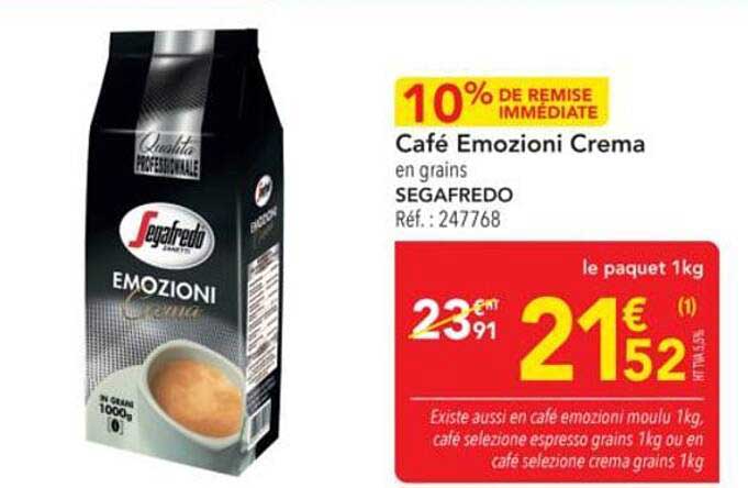 Café Emozioni Crema en grains SEGAFREDO