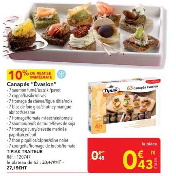 Canapés 'Évasion'