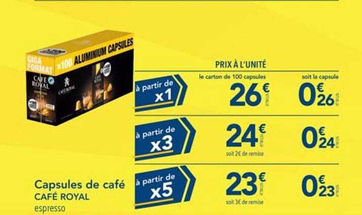 Capsules de café CAFÉ ROYAL