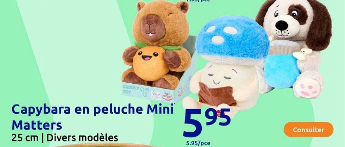 Capybara en peluche Mini Matters