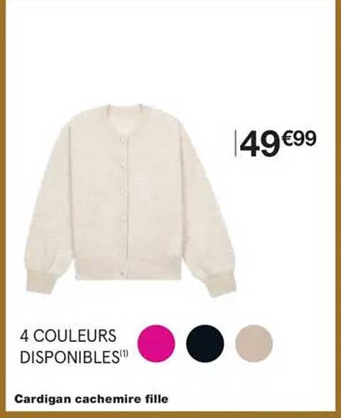 Cardigan cachemire fille