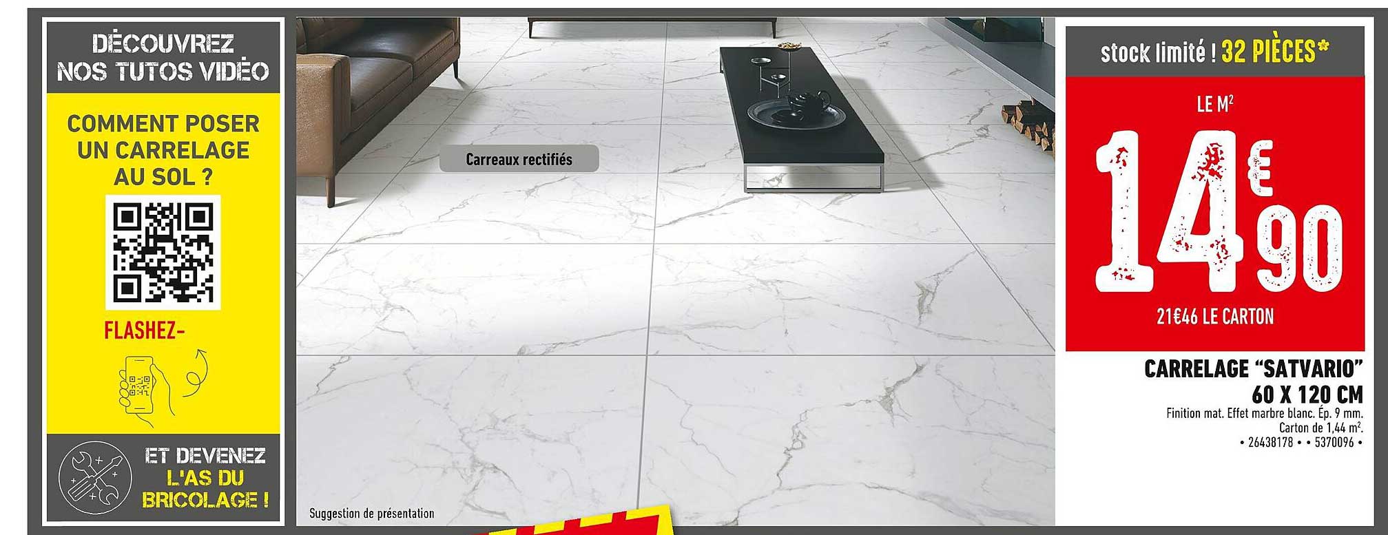 CARRELAGE "SATVARIO" 60 X 120 CM