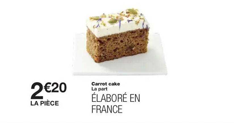 Carrot cake La part