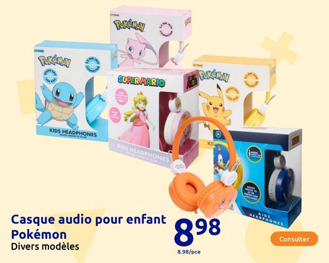 Casque audio pour enfant Pokémon