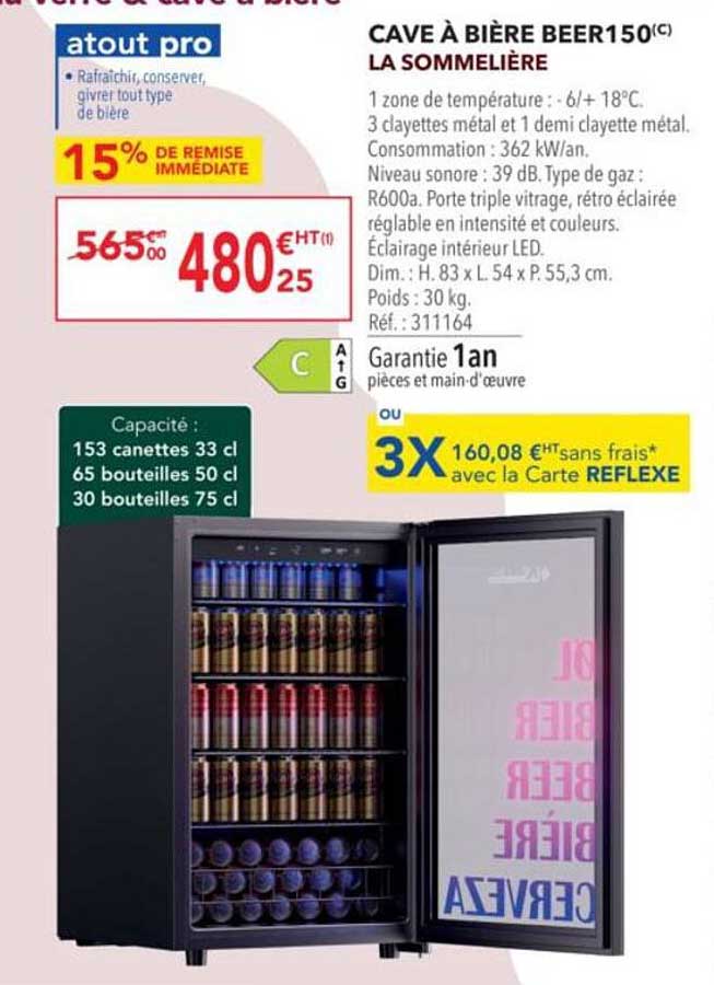 CAVE À BIÈRE BEER150°   LA SOMMELIÈRE