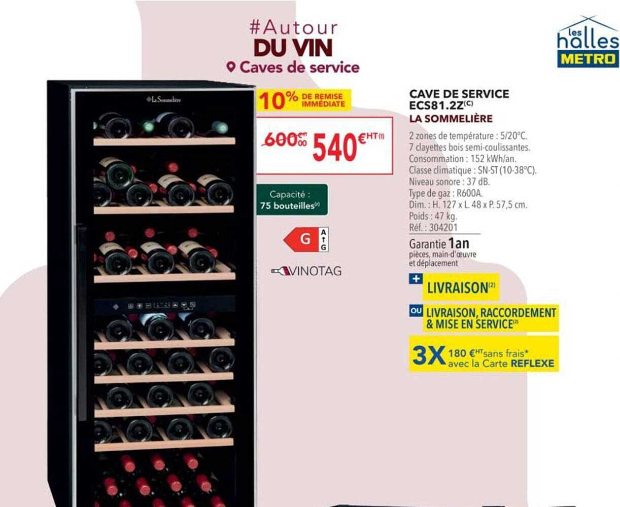 CAVE DE SERVICE ECS81.2Z'C LA SOMMELIÈRE