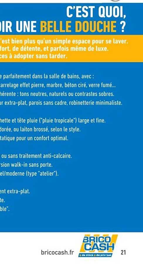 C’EST QUOI, DIRE UNE BELLE DOUCHE ?