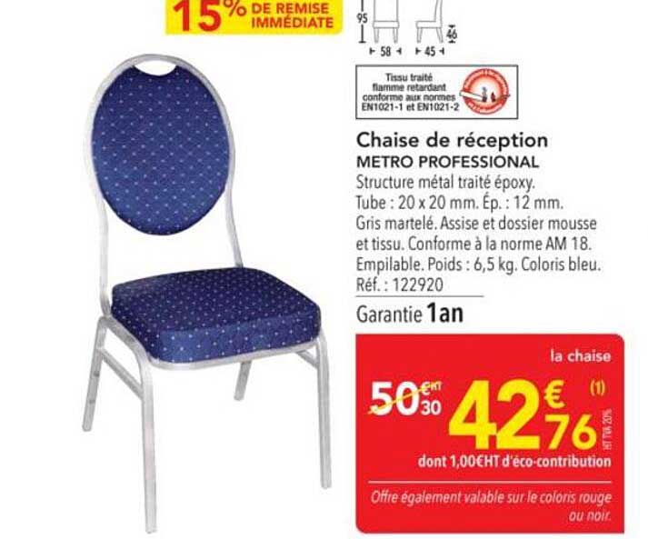 Chaise de réception METRO PROFESSIONAL